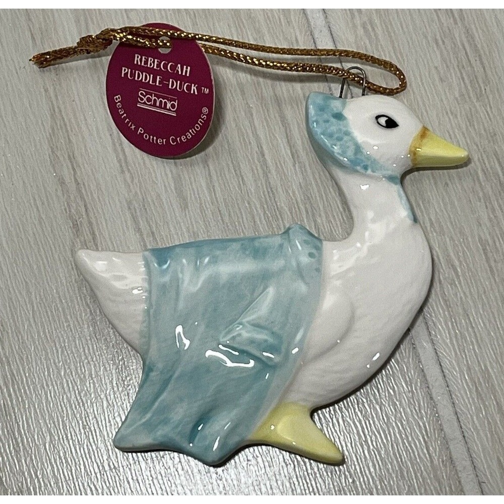 Beatrix Potter Rebeccah the Puddle Duck Rebecca Schmid ornament NWT Japan 1984